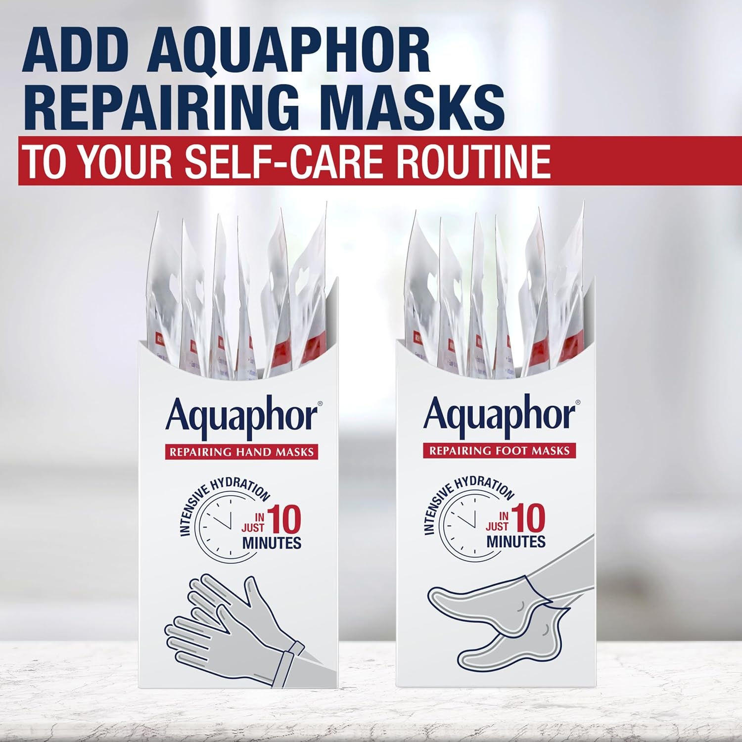 image:imageAquaphor Advanced Therapy Repairing Foot Masks 6 Masks x 07 FL OZPack of 6