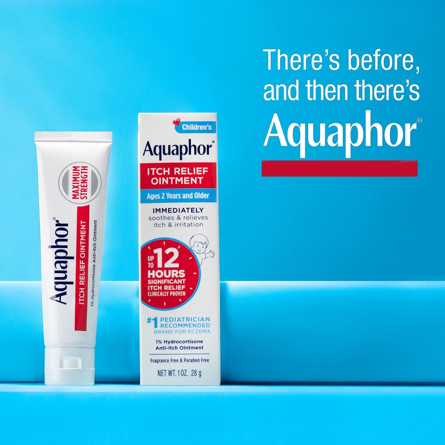 image:imageAquaphor Childrens Itch Relief Ointment 1 Hydrocortisone Anti Itch Ointment for Skin Irritation Insect Bites Psoriasis Skin Rashes Eczema amp Poison Ivy Fragrance Free 1 Oz Tube Pack of 21 Ounce Pack of 4