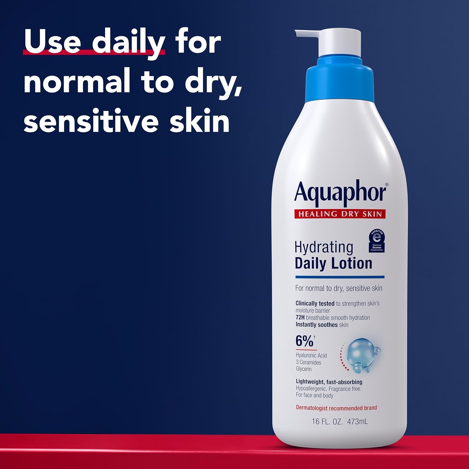 image:imageAquaphor Daily Hydrating Face and Body Lotion Hyaluronic Acid 16 FL OZ16 Fl Oz Pack of 1