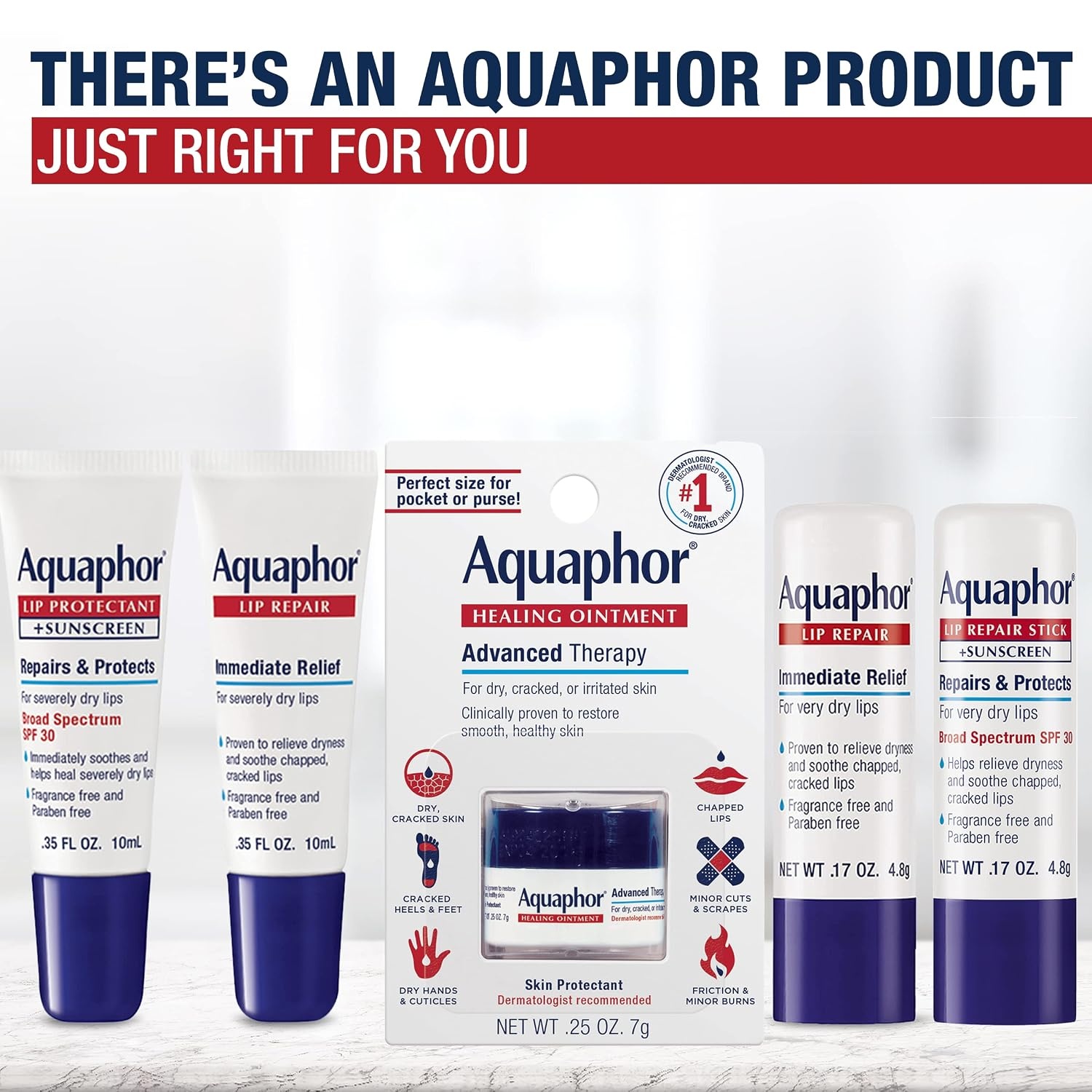 image:imageAquaphor Lip Repair Stick Moisturizing Lip Balm Pack Relieves Dryness 017 Oz Stick Pack of 2017 Ounce Pack of 2