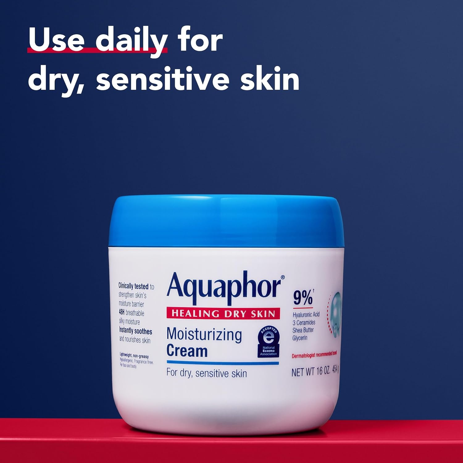 image:imageAquaphor Moisturizing Face and Body Cream with Hyaluronic Acid 16 OZ16 Fl Oz Pack of 1