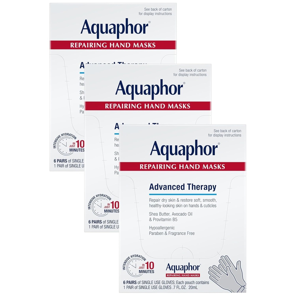 image:imageAquaphor Advanced Therapy Repairing Hand Masks 6 Masks x 07 FL OZ1 Count Pack of 18
