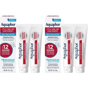 Aquaphor Children’s Itch Relief Ointment, 1% Hydrocortisone Anti Itch Ointment for Skin Irritation, Insect Bites, Psoriasis, Skin Rashes Eczema & Poison Ivy, Fragrance Free, 1 Oz Tube, Pack of 2(1 Ounce (Pack of 4))