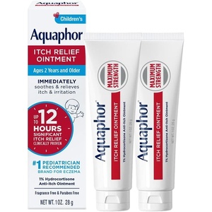 Aquaphor Children’s Itch Relief Ointment, 1% Hydrocortisone Anti Itch Ointment for Skin Irritation, Insect Bites, Psoriasis, Skin Rashes Eczema & Poison Ivy, Fragrance Free, 1 Oz Tube, Pack of 2(1 Ounce (Pack of 2))