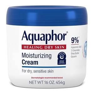 Aquaphor Moisturizing Face and Body Cream with Hyaluronic Acid, 16 OZ(16 Fl Oz (Pack of 1))