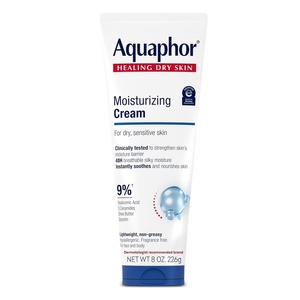 Aquaphor Moisturizing Face and Body Cream with Hyaluronic Acid, 8 OZ(8 Fl Oz (Pack of 1))