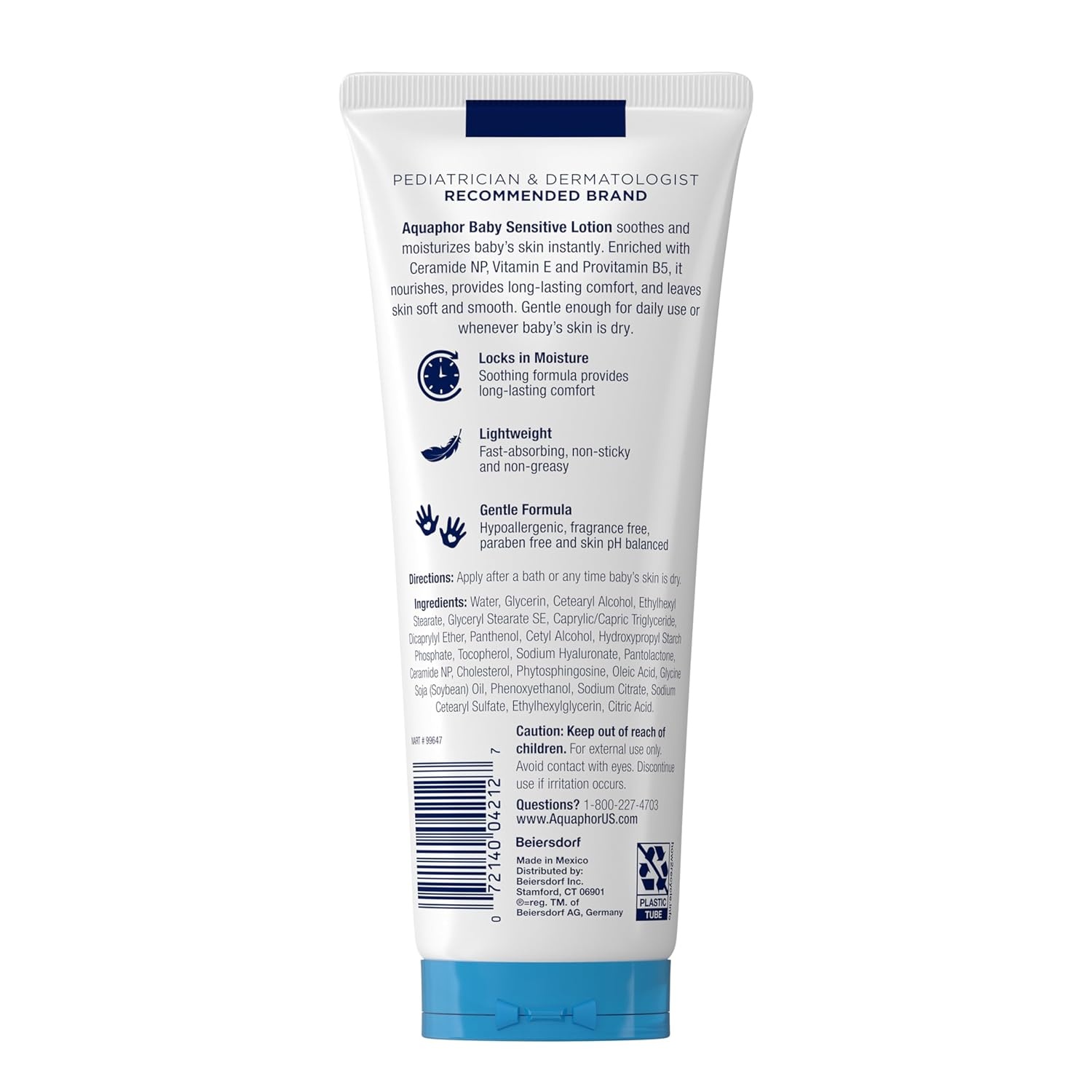 image:imageAquaphor Baby Sensitive Lotion Gentle Moisturizer 8 FL OZ8 Fl Oz Pack of 1