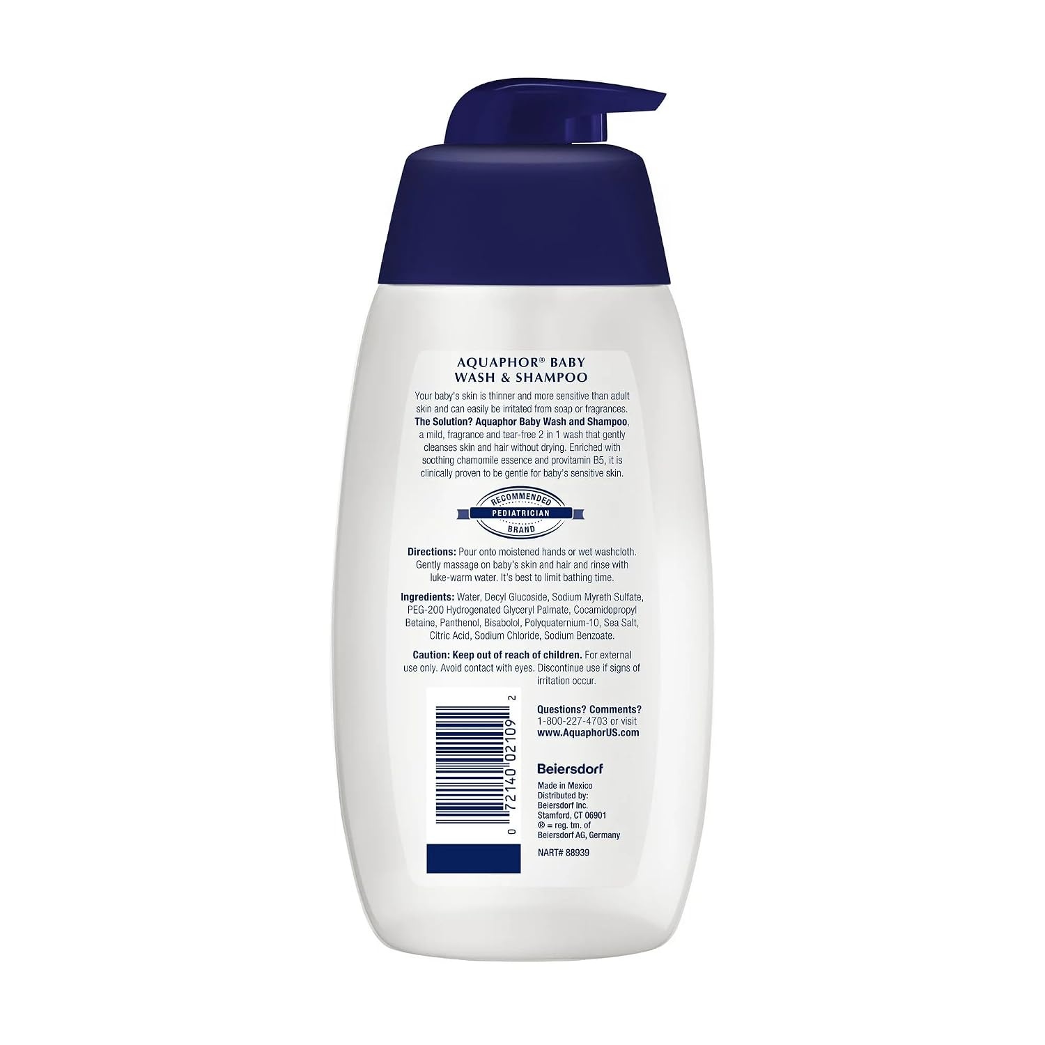 image:imageAquaphor Childrens Body Wash and Shampoo Fragrance Free Tear Free Shampoo and Body Wash for Kids From PediatricianRecommended Brand 254 Fl Oz Pump Bottle169 Fl Oz Pack of 1