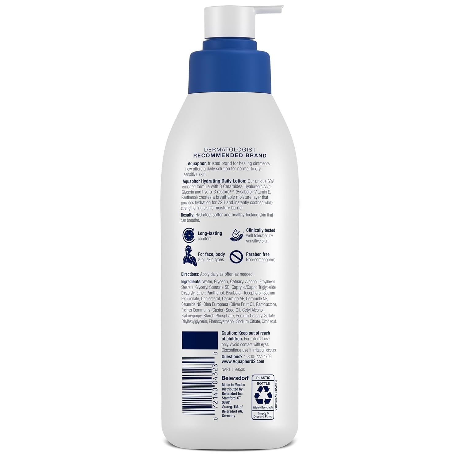 image:imageAquaphor Daily Hydrating Face and Body Lotion with Hyaluronic Acid 8 FL OZ8 Fl Oz Pack of 1