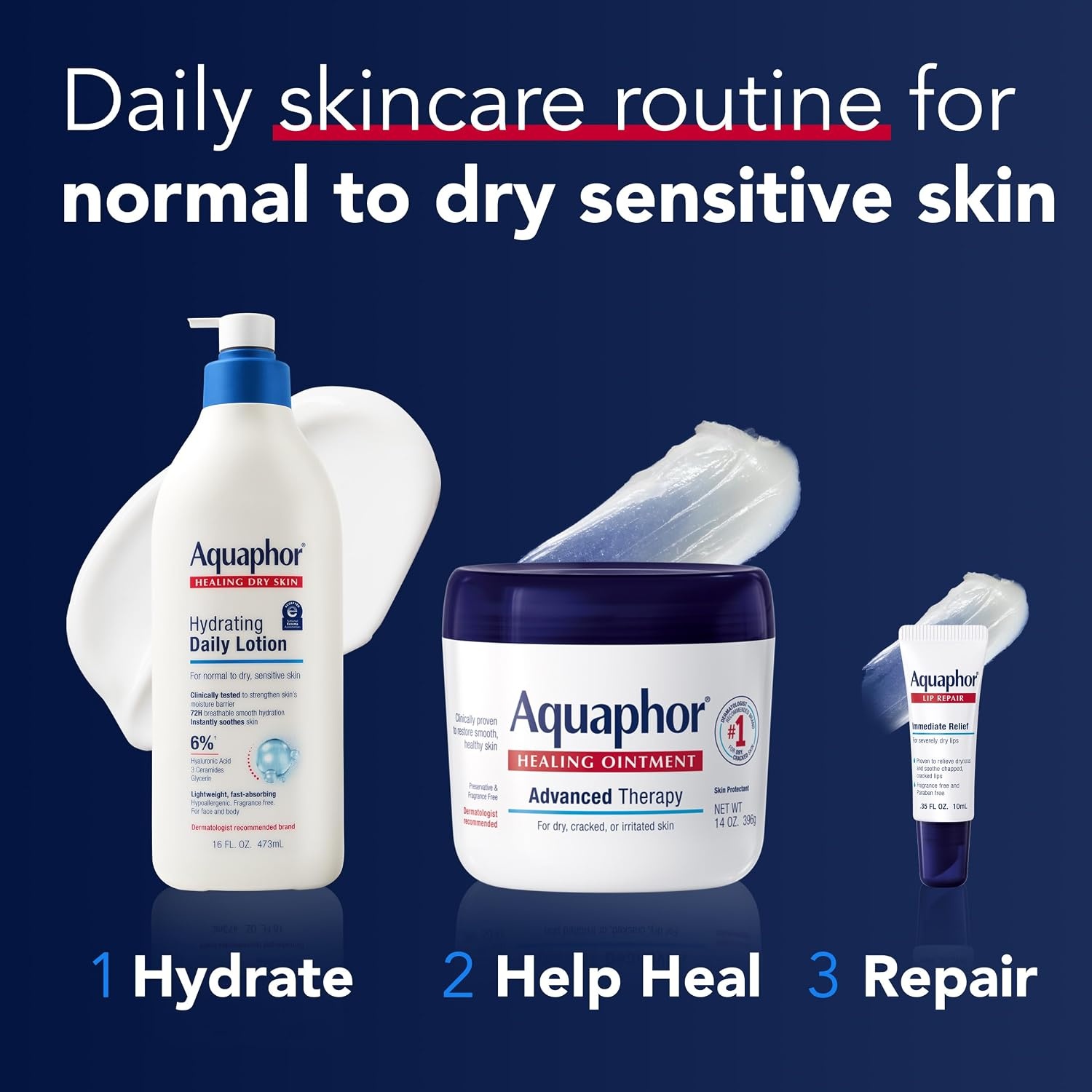 image:imageAquaphor Daily Hydrating Face and Body Lotion with Hyaluronic Acid 8 FL OZ8 Fl Oz Pack of 1