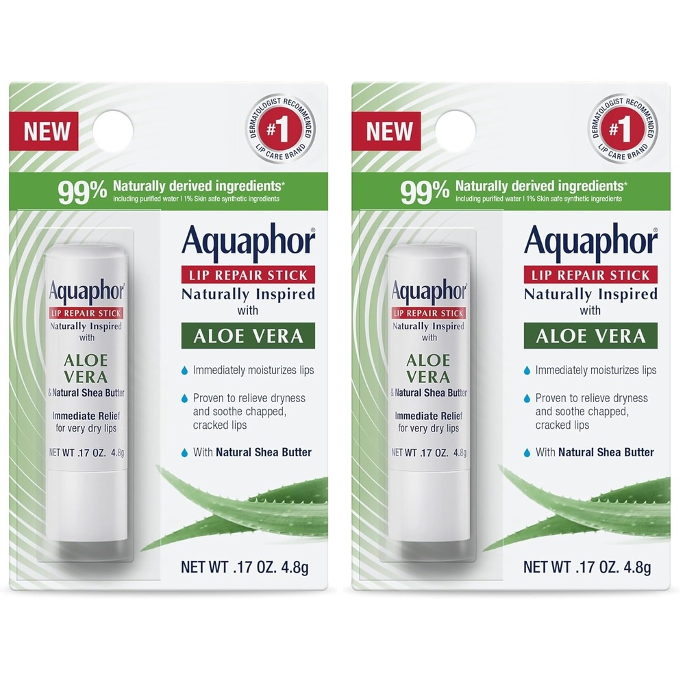 image:imageAquaphor Naturally Inspired Lip Repair Stick with Aloe Vera 017 OZ017 Ounce Pack of 2