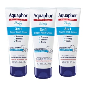 Aquaphor Baby Diaper Rash Cream with Zinc Oxide, Multipack, 3 x 3.5 OZ(3.5 Ounce (Pack of 3))
