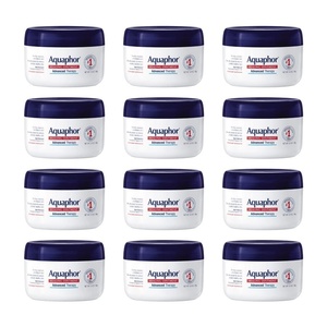 Aquaphor Healing Ointment Advanced Therapy Skin Protectant, Dry Skin Body Moisturizer, 3.5 Oz Jar, Pack of 12