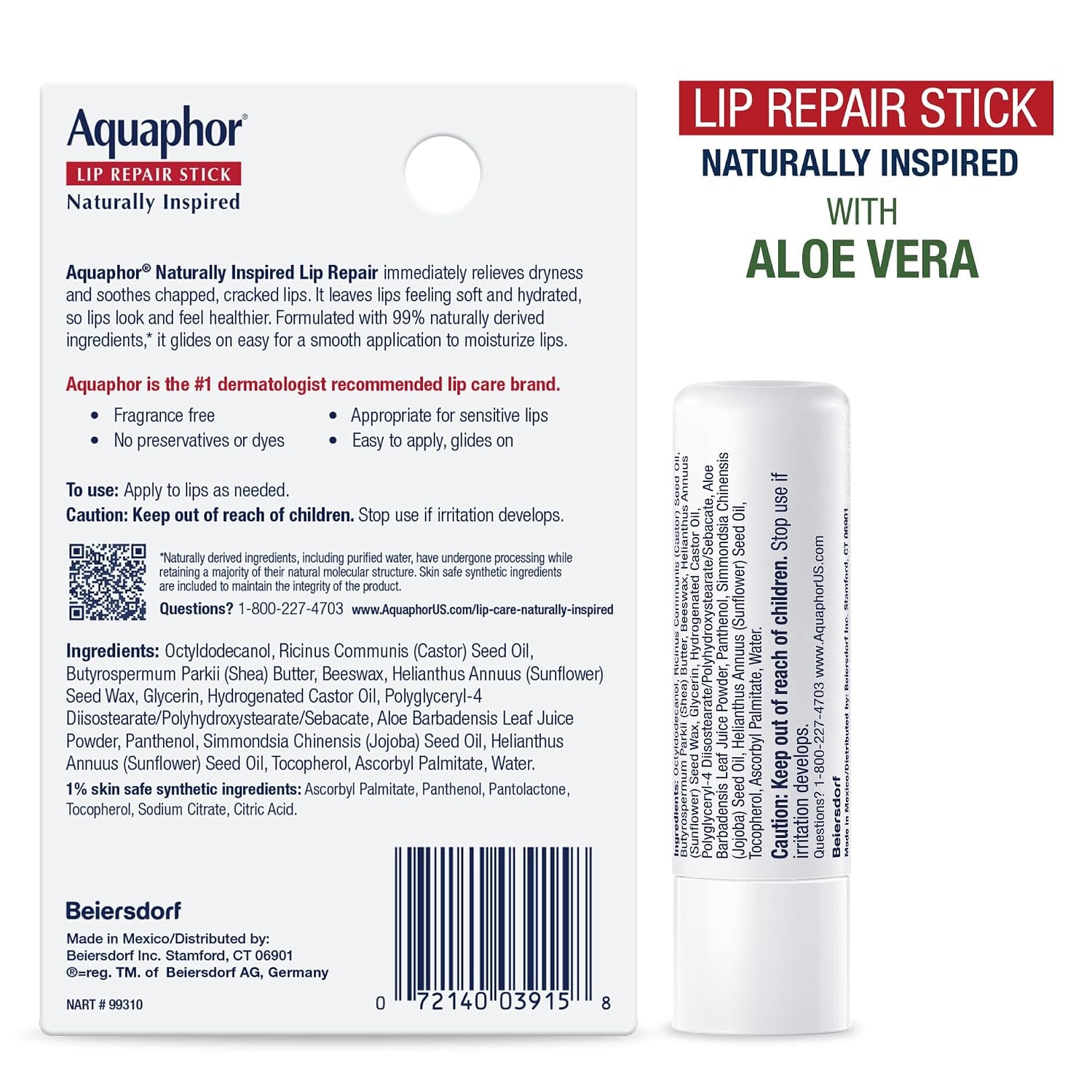image:imageAquaphor Lip Balm Set Naturally Inspired Lip Repair With Shea Butter Coconut Oil 017 Oz Aloe Vera 017 Oz